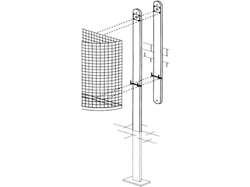 Befestigungsschiene für Abfallkörbe Stahl