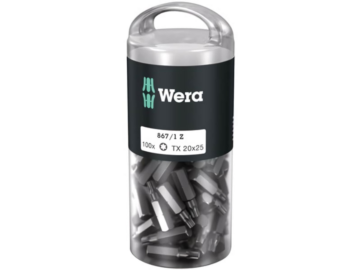Wera 5072451001 Bits 867/1 Z TX 30 x 25 mm DIY-Box (1=100Stk) 100xTX 30x25mm i.D