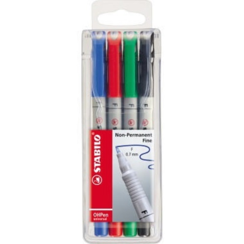 STABILO Folienschreiber OHPen 852/4 F 0,7mm sortiert 4 St./Pack.