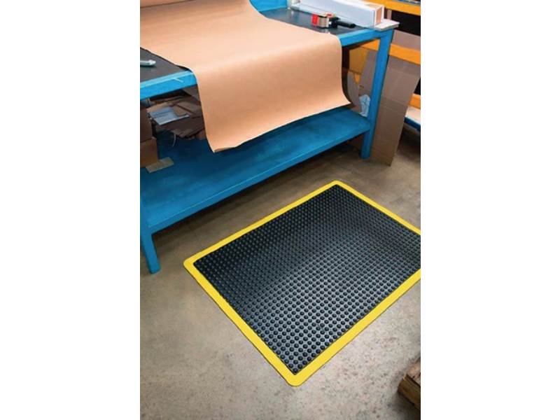 COBA BF010702 Arbeitsplatzbodenbelag  Fertigmatte L1200xB900xS14mm schwarz/gelb