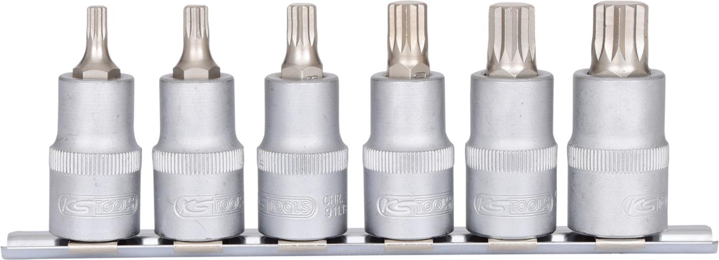 KS Tools 911.1349 1/2'' Bit-Stecknuss-Satz XZN, 6-tlg., M5-M14