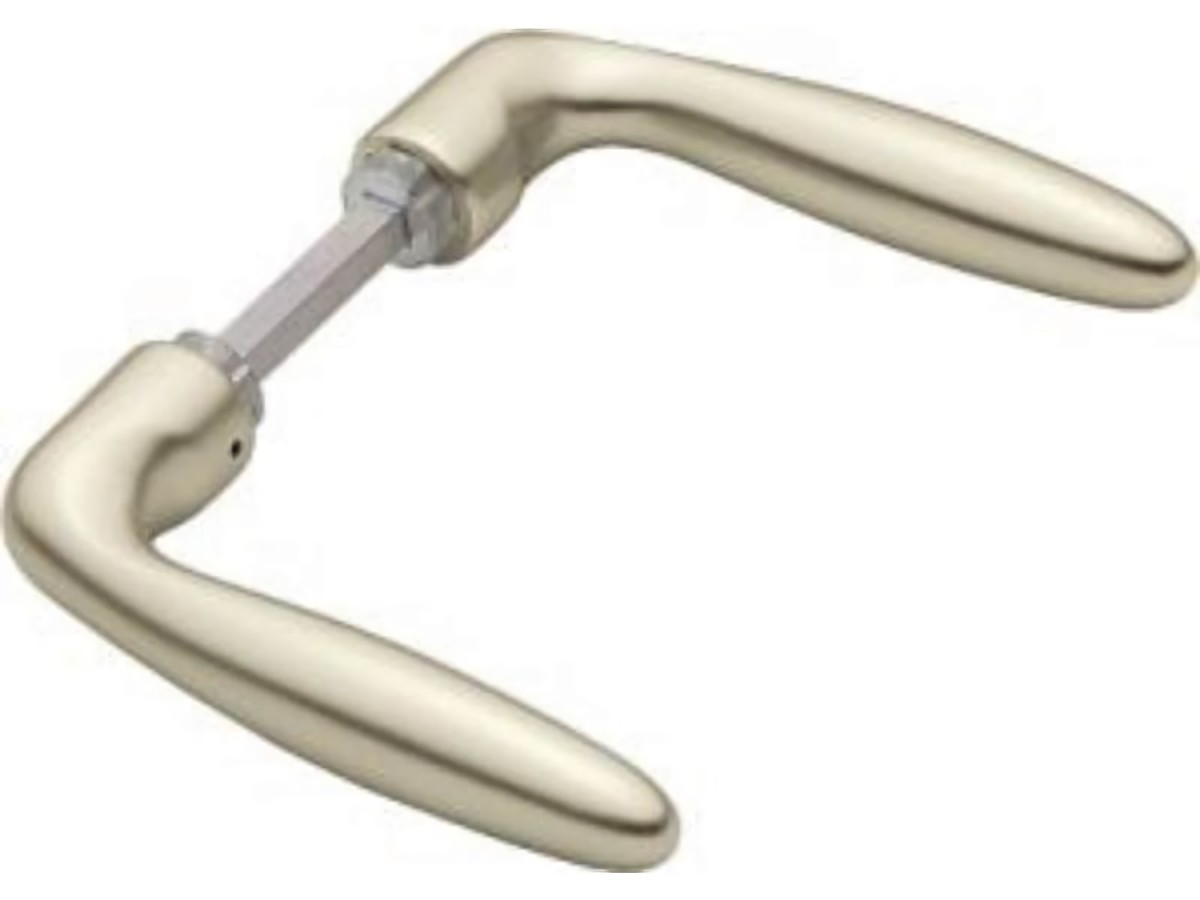 HOPPE 2799961 Türdrückerpaar Verona 1510 Aluminium F2 ohne Rosetten Vierkant 8 m