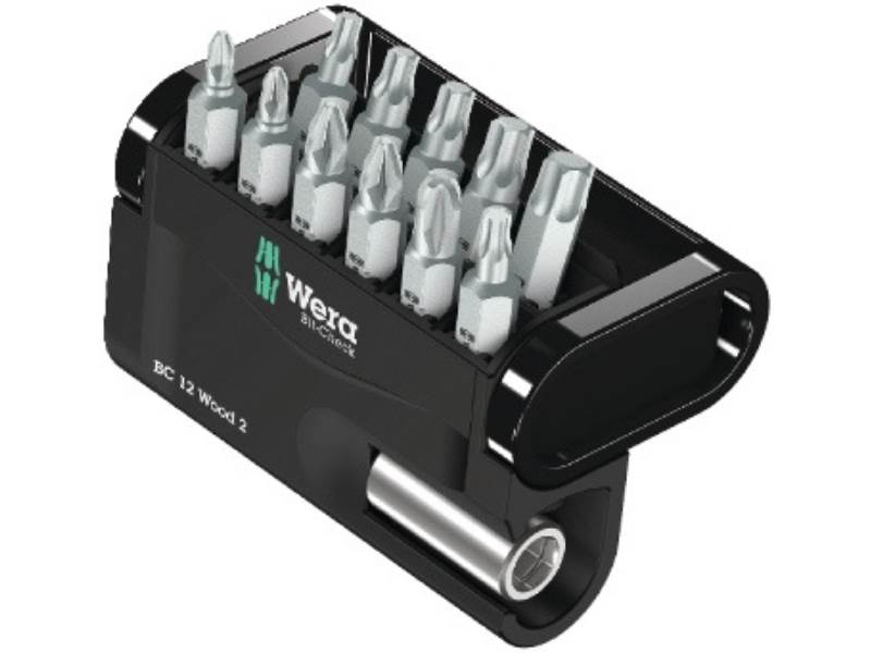 WERA 5057422001 Bitsortiment Bit-Check 12 Wood 2 12-teilig PH/PZD/TX
