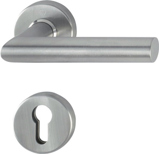 HOPPE 3332035 Rosettenhalbgarnitur Amsterdam E1400Z/42/42S Edelstahl F69 Vierkan
