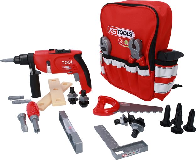 KS Tools 100201 Werkzeug-Rucksack für Kinder mit Sortiment, 25-tlg