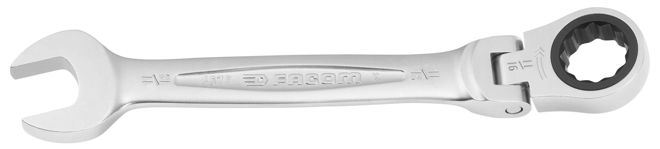 Facom 467F.9/16 Knarren-Ring-Maulschluessel Gelenk 9/16