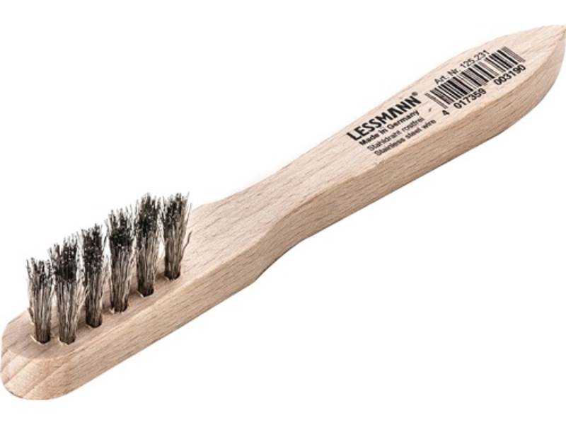 LESSMANN 125231 Zündkerzenbürste  Länge 150 mm 0,15 mm VA-Stahldraht gewellt 3-r