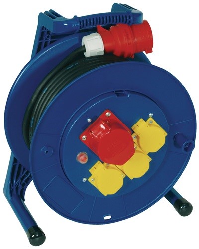 JÄGER DIREKT 266653225123 Drehstromkabeltrommel  25 m H07RN-F 5 x 2,5 mm² 3 Schu