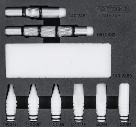 KS Tools 140.2480 Teflon Rückschlagdorn-Satz