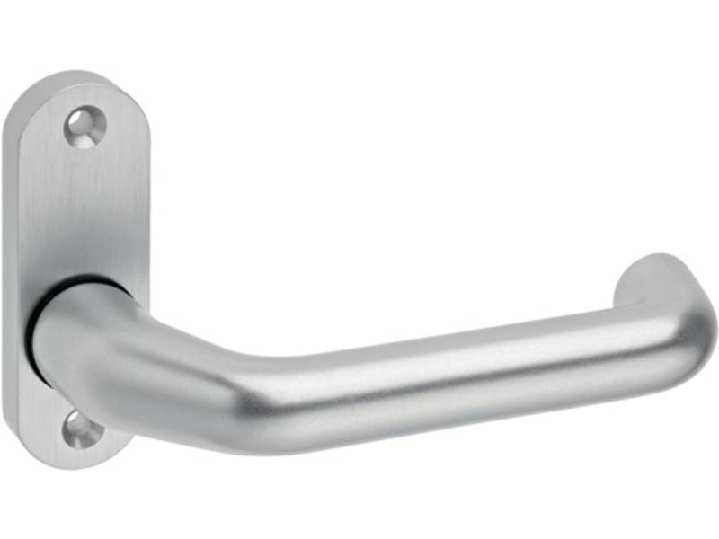 EDI 1391/0000/01 Profiltürdrückerlochteil 1391/0000 Aluminium F1 oval 8 mm gekrö