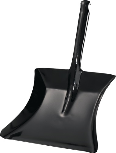 Kehrschaufel mit Düllgriff Metall schwarz lackiert Blatt L230xB260 mm