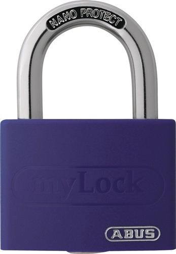 ABUS 49939 5 Zylindervorhangschloss T65AL/40 lila gl. Schlosskörperbreite 43 mm