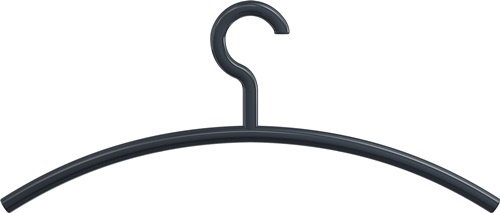 HEWI 570.1 90 Kleiderbügel 570.1 90 Kunststoff 90 tiefschwarz  Breite 450 mm Höh