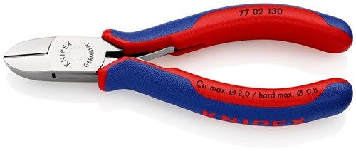 KNIPEX 77 02 130 Elektronik-Seitenschneider  Länge 130 mm Form 0 Facette ja Mehr