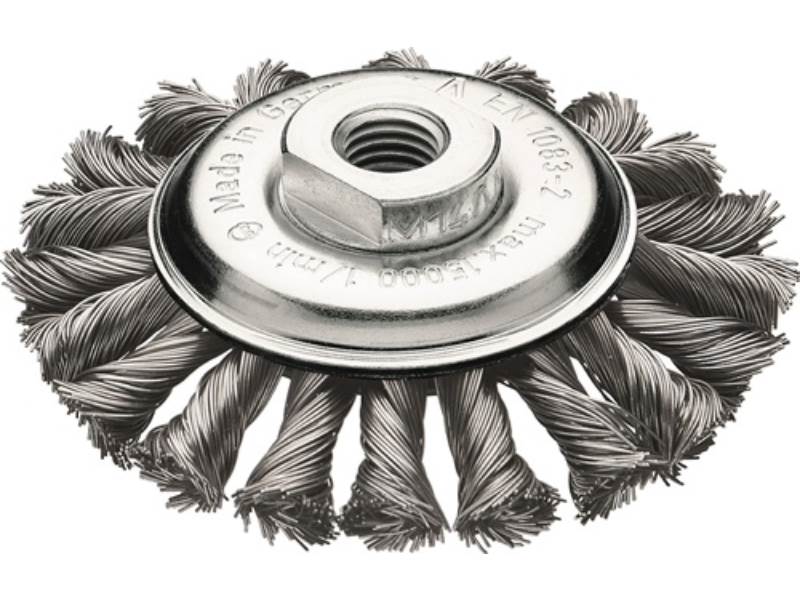 LESSMANN 472.257.WZ Kegelbürste  D. 115 mm Drahtstärke 0,5 mm Stahl 12 mm 15000