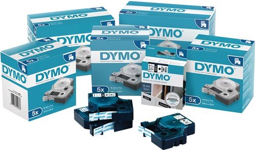 DYMO S0720530 Schriftband  Bandbreite 12 mm Bandlänge 7 m Standard schwarz auf w