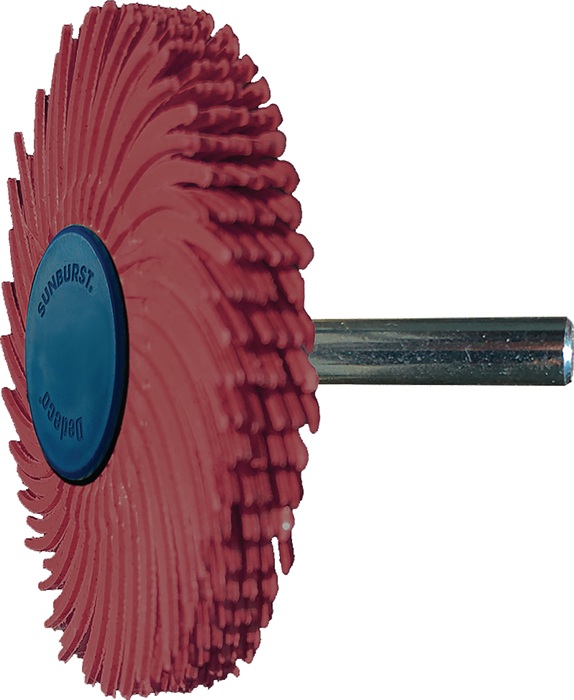 TYROLIT 34570081 Radialbürstenscheibe Sunburst Ø 51 mm Körnung 220 Rot 10000 min