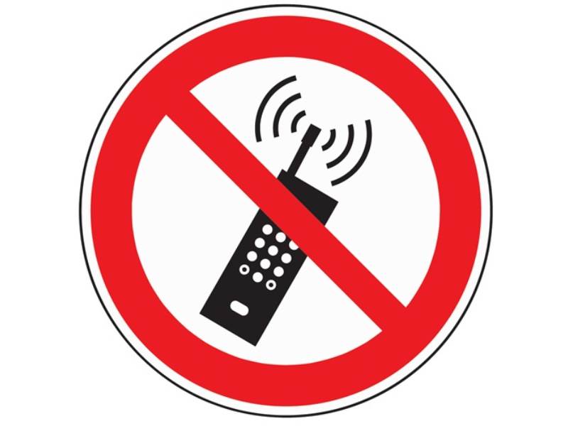 Verbotszeichen ASR A1.3/DIN EN ISO 7010 Mobilfunk verboten Folie