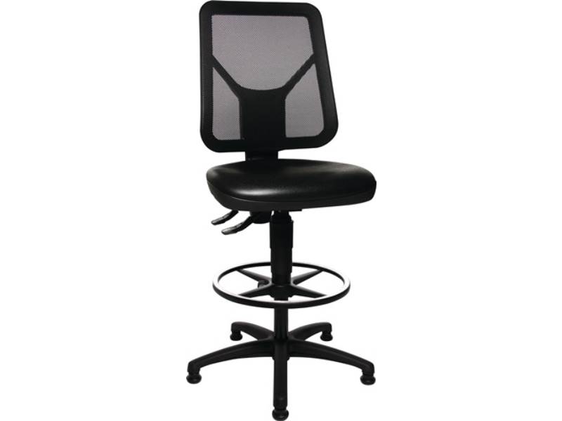 TOPSTAR 73280PU0T Arbeitsdrehstuhl TEC 80 C Bodengleiter + Fußring Polyurethansc