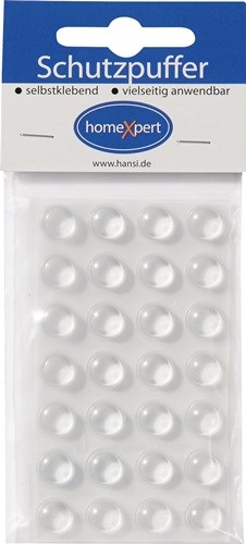 Schutzpuffer 11,1 mm Kunststoff transparent Linse selbstklebend