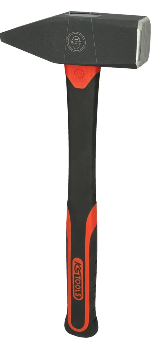 KS Tools 142.1405 Schlosserhammer mit Fiberglasstiel, 2000g