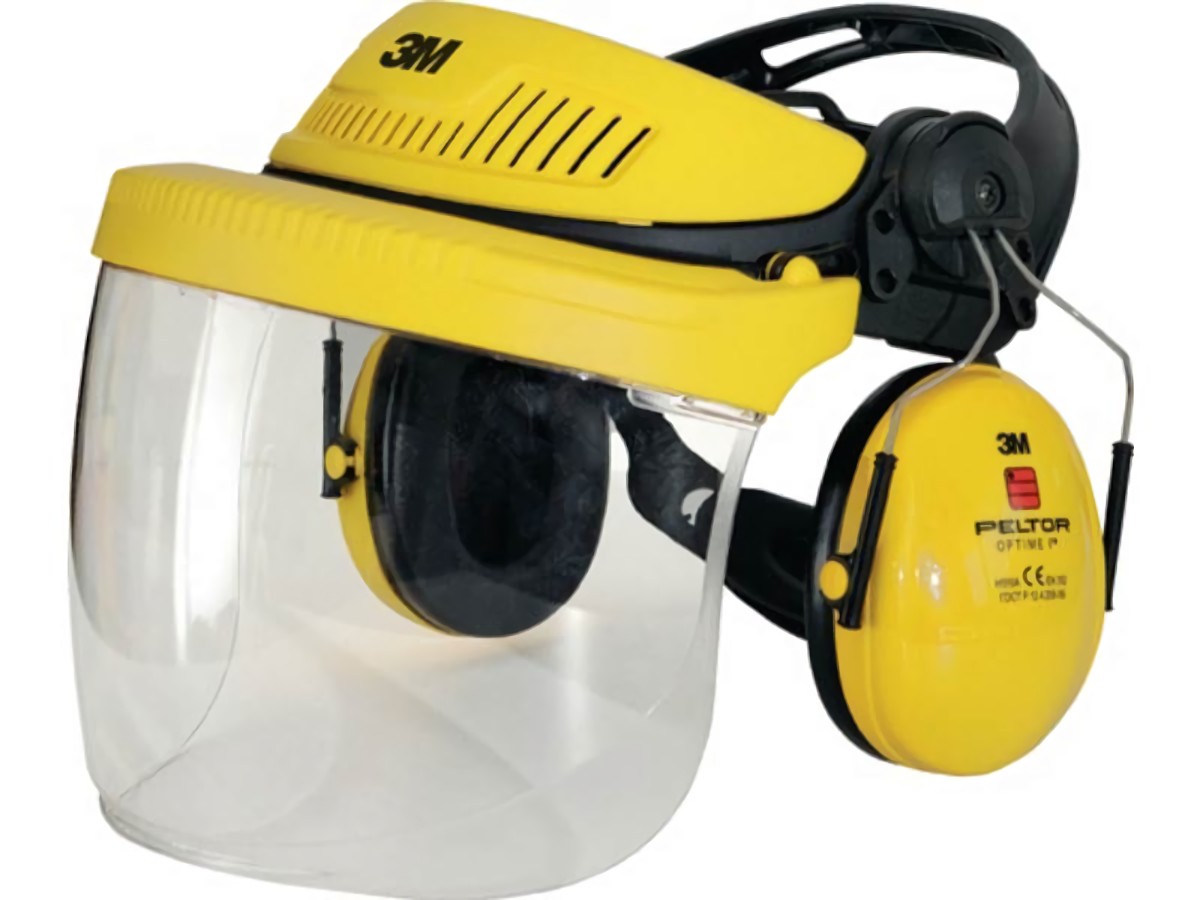3M 7100029146 Gesichts-/Gehörschutzkombination G5V5F1H51 Klarsichtvisier Polycar