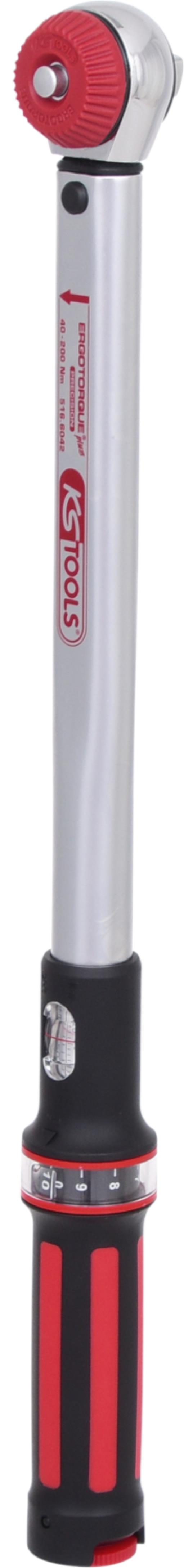 KS Tools 516.6042 1/2'' ERGOTORQUE®precision Drehmomentschlüssel 40-200 Nm mit Q