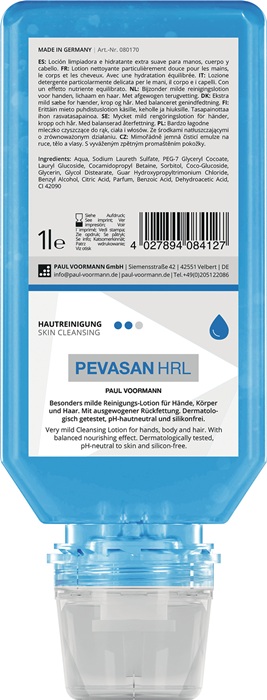 PAUL VOORMANN 080170 Handreinigung PEVASAN HRL 1 l silikonfrei, pH-Hautneutral