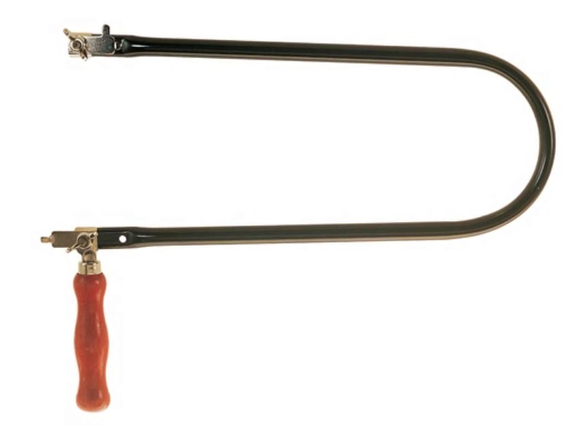 PUK 490001 Laubsägebogen  Stahlrohr-D.13 mm Ausladung 320 mm mit Holzheft