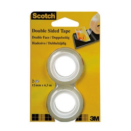 Scotch Klebefilm 6651263 12mmx6,3m beidseitig klebend 2 St./Pack.