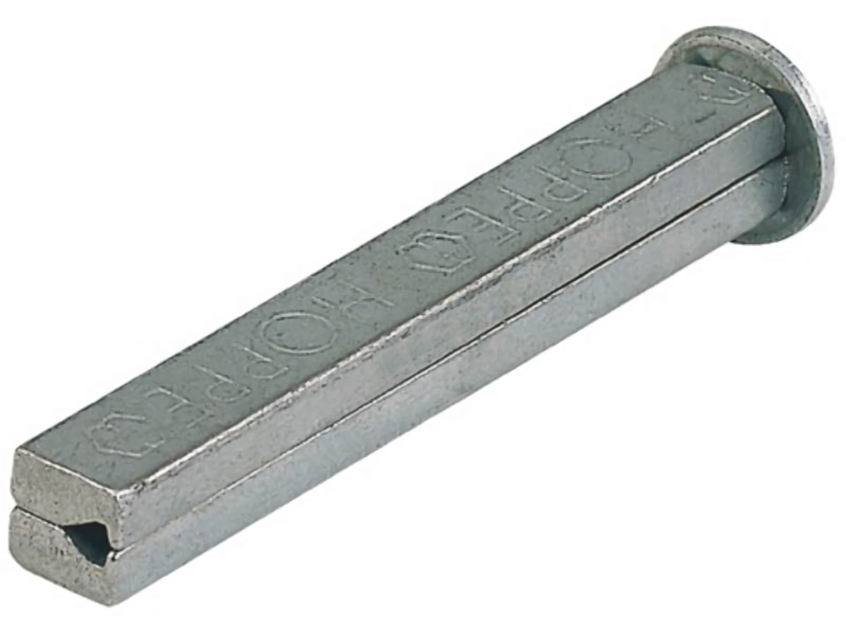 HOPPE 4546572 I-Profilstift  Vierkant 10 mm Länge 80 mm Eisen verzinkt