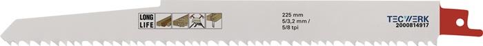 TECWERK 2000814917 Säbelsägeblatt L.225mm B.22mm TPI 5/8 5/3,2mm 3 St./Karte