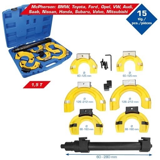 Brilliant Tools  BT651200 Federspanner-Satz, 8-tlg., mit Kunststoff-Schutzeinlag