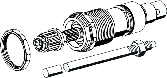 SCHELL 222350099 Oberteil POLAR II inkl. Spindel 488 mm, mit Ablänghilfe