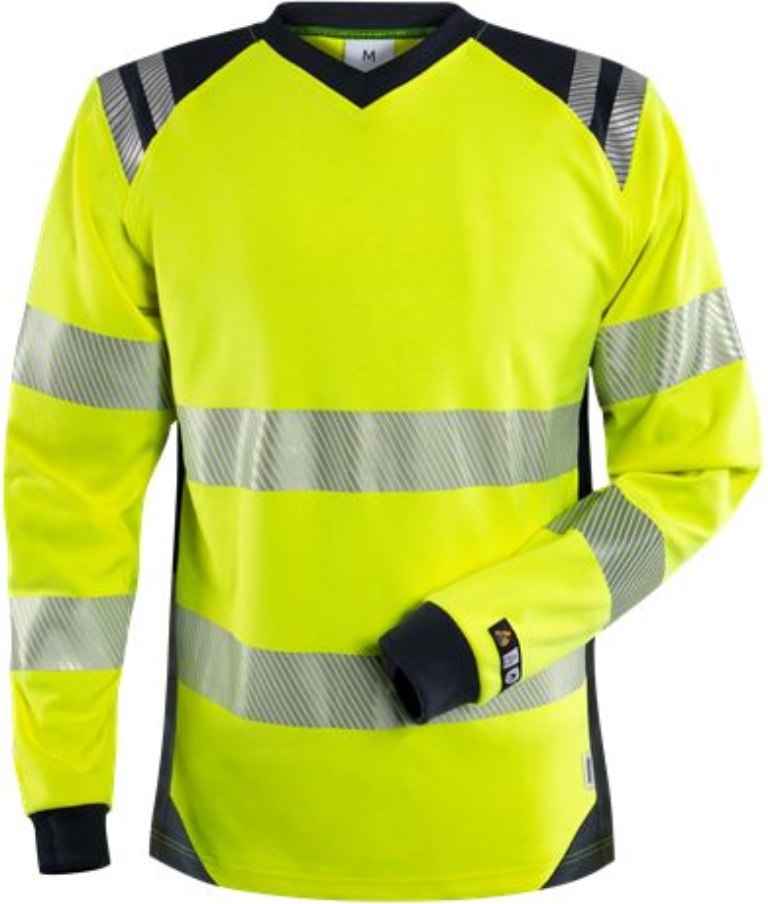 Fristads 131146-171-L Flamestat High Vis T-Shirt Kl. 3 7357 TFL Ultimate V-Aussc