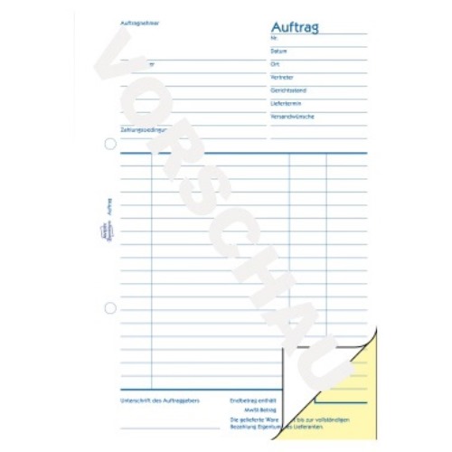Avery Zweckform Auftragsformular 1725 DIN A5 2x40Blatt