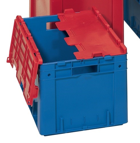 LA-KA-PE VTK/D400K BLAU 4Stk Klappdeckel  PP L400xB300mm blau mit Scharnier