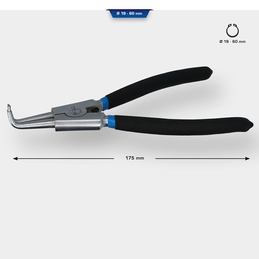 Brilliant Tools  BT067002 Seegeringzange für Außensicherungsringe, abgewinkelt,