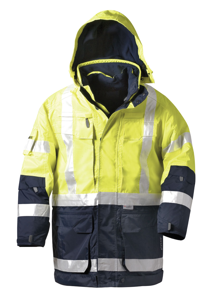 JEKYLL, 3-in-1 Warnschutz - Parka, Elyseewind- und wasserdicht, hoch atmungsaktivNähte getaped3M Scotchlite Reflexstreifenrobustes Oxfordgewebe: öl- und schmutzabweisend, hoch abrieb- und reißfestInnenjacke kann auch als