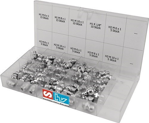 SAMOA HALLBAUER 41497 Schmiernippelsortiment  80-teilig