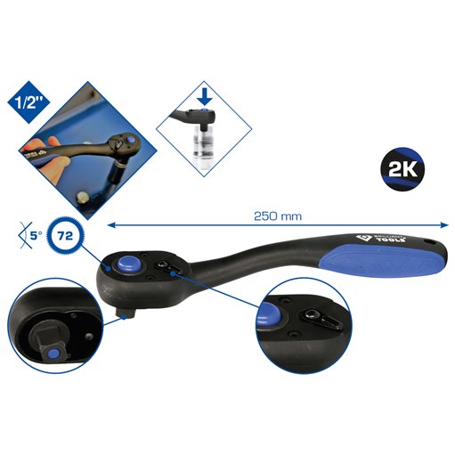 Brilliant Tools  BT022900 1/2'' Umschaltknarre