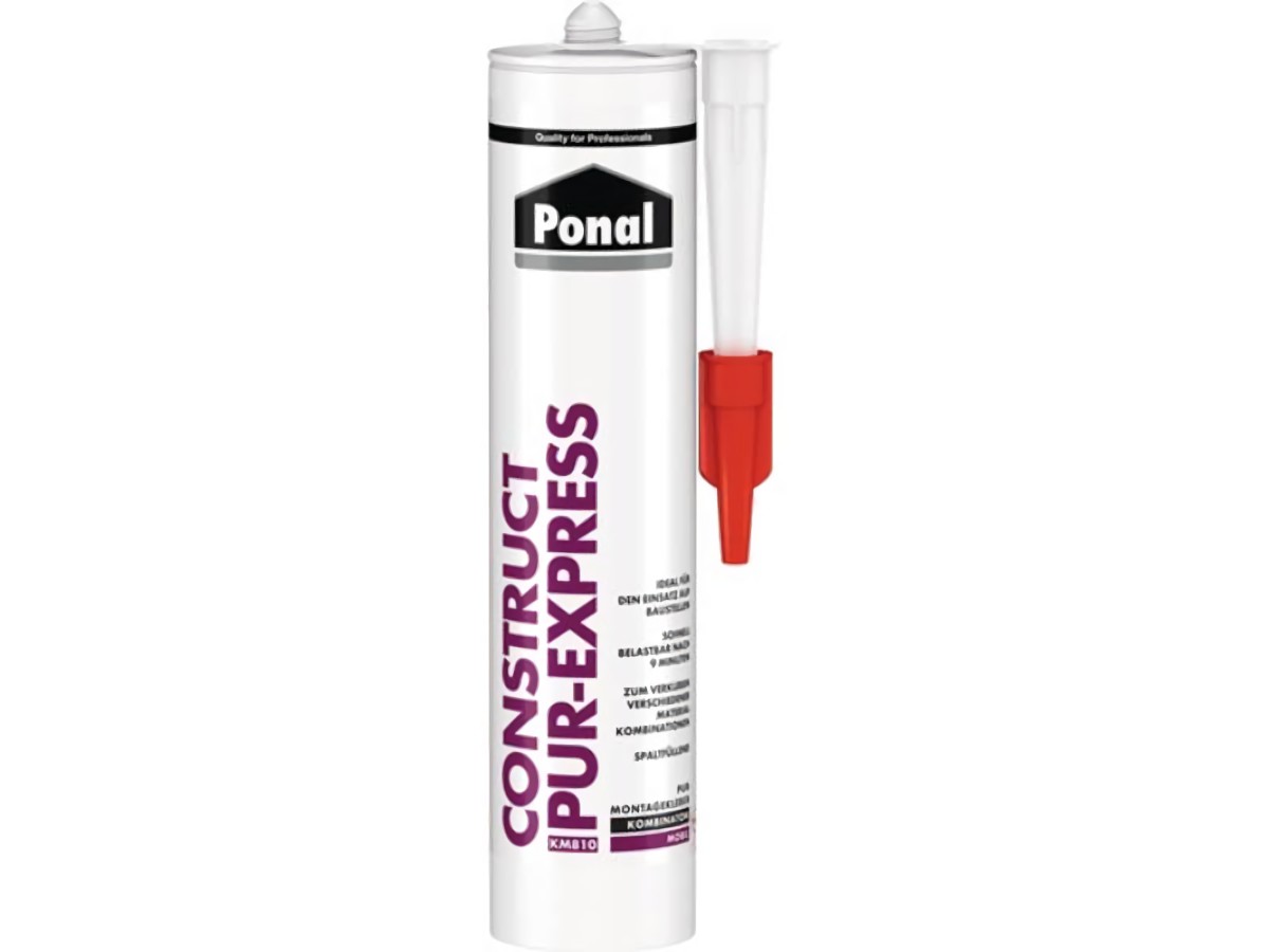 PONAL PNC6G / 615455 Montagekleber Construct PUR-Express EN 204: D4 perlweiß 440
