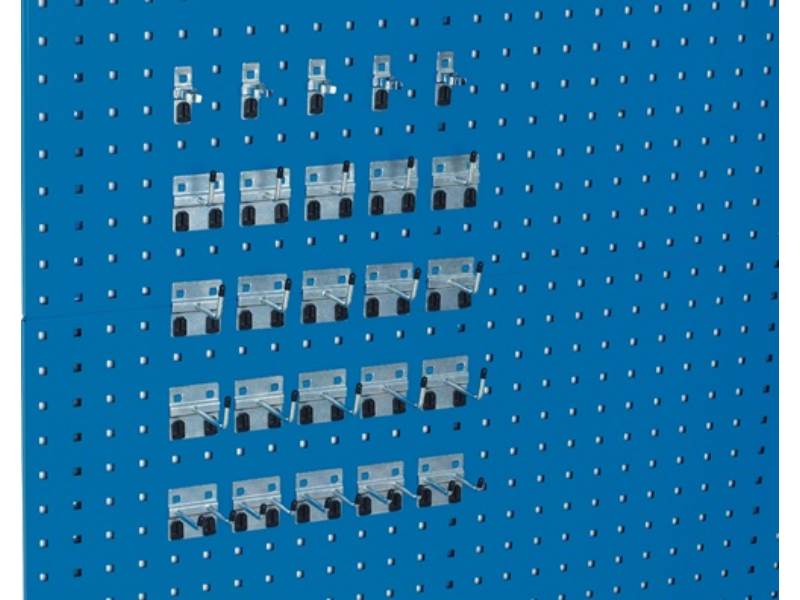 BOTT 14030101 Werkzeughaltersortiment  25-tlg. verzinkt passend für Lochplatten