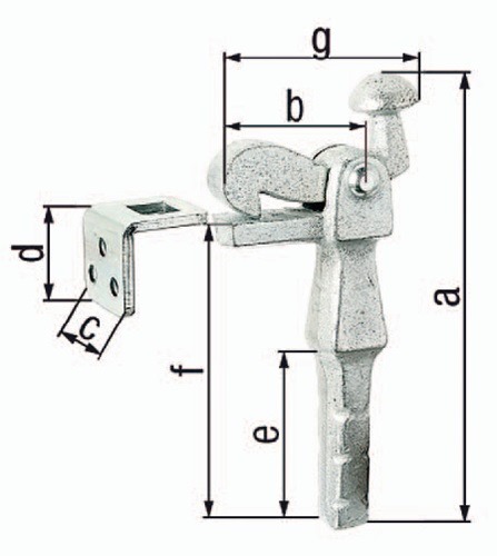 GAH 412814 Torfeststeller  Grauguss verzinkt 6,5 mm