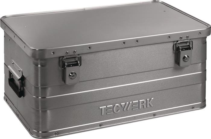 TECWERK 2000447951 Aluminiumbox L580xB380xH275mm 47l m.Klappverschluss u.Zylinde