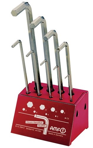 AMF 44099 Winkelschraubendreher-Satz 911L-WM9 9-teilig Werkstattständer SW 2,5 -