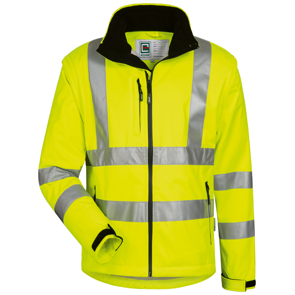 Gr .S (46/48) *LOGAN* WARNSCHUTZ-SOFTSHELLJACKE gelb *LOGAN* HIGH VIS SOFTSHELL