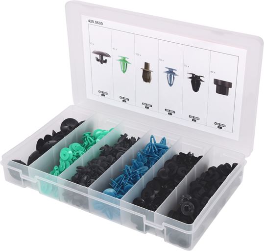 KS Tools 420.0600 Befestigungs-Clip-Satz für Opel, 300-tlg.
