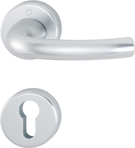 HOPPE 2805603 Rosettengarnitur Tôkyô 1710 / 42KV / 42KVS Aluminium F1 rund PZ DI