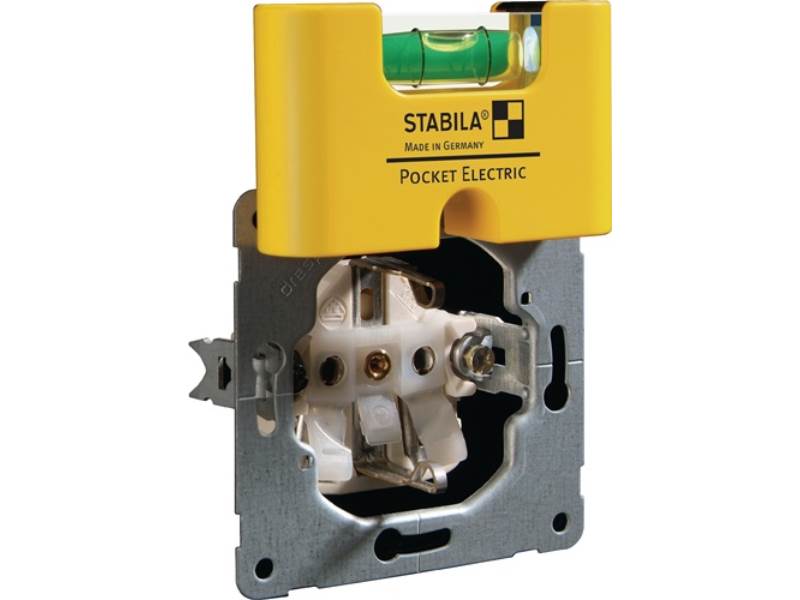 STABILA 17775 Wasserwaage Pocket Electric 7 cm Kunststoff gelb ± 1mm/m mit Magne